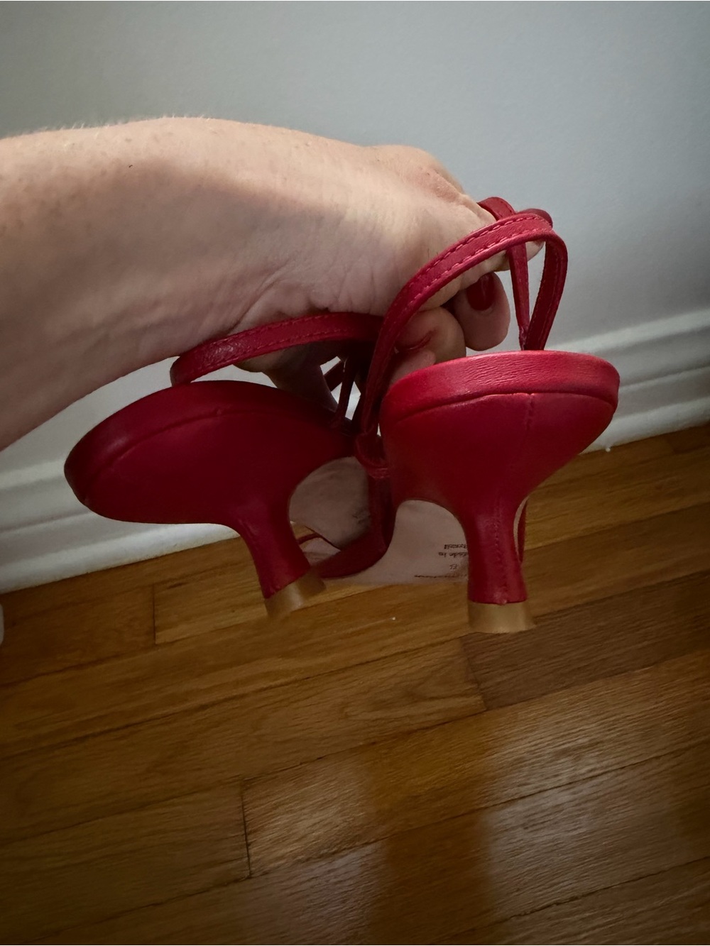 Reformation - Red Strappy Kitten Hill - Picture 8 of 9